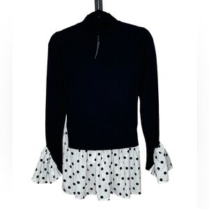 NWT New Look Spot Hem 2 in 1 Sweater Sz 4